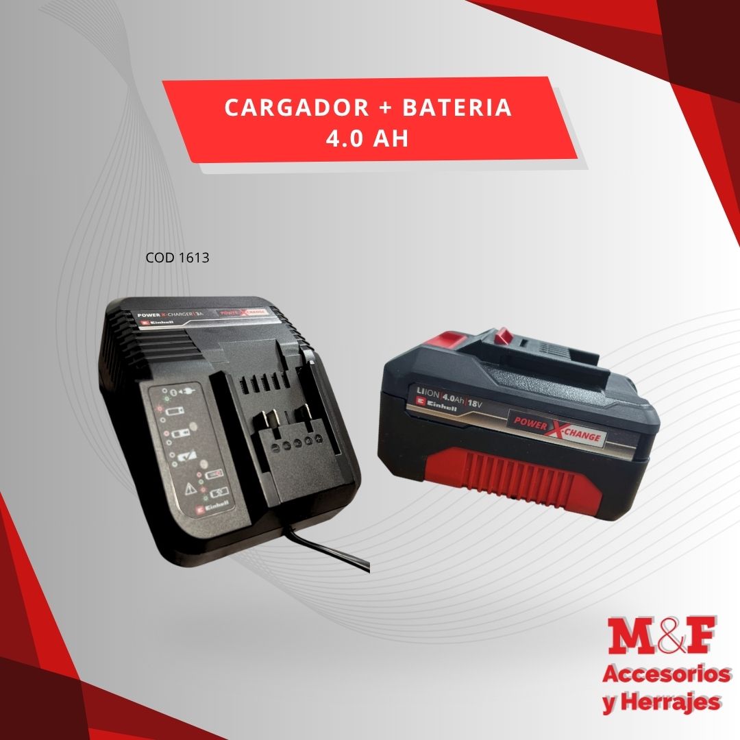 Bateria + Cargador Einhell 4.0 AH